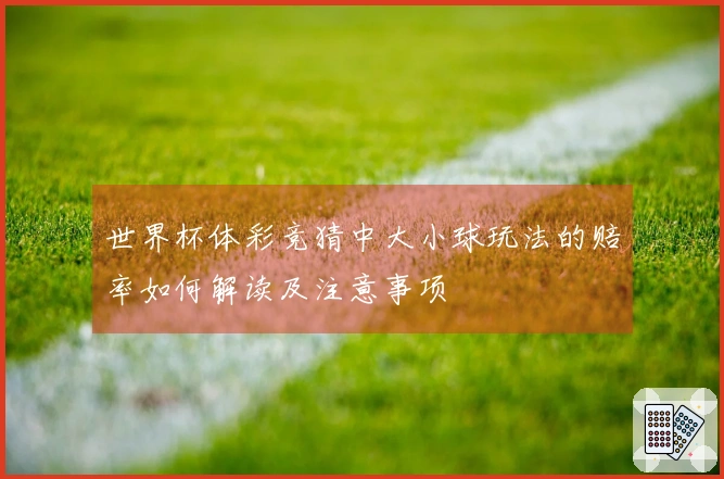世界杯体彩竞猜中大小球玩法的赔率如何解读及注意事项